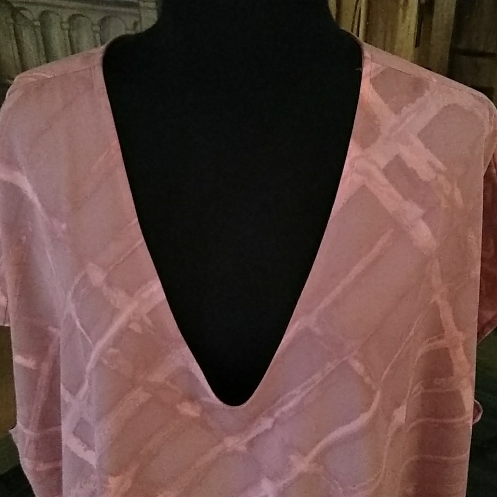 Pink/Tan Blouse - Picture 3 of 4